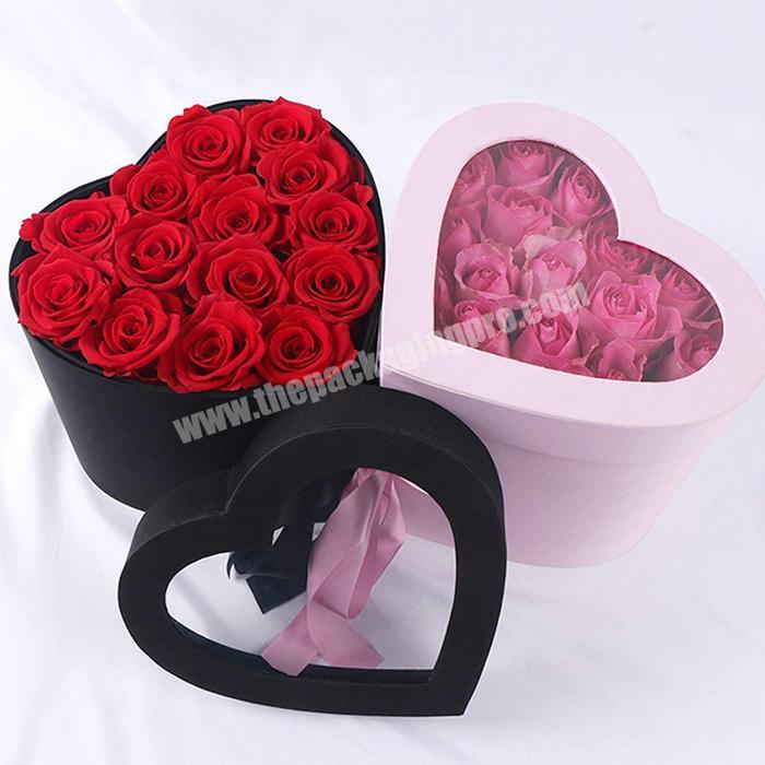 15 Years Factory Free Sample Luxury Custom Logo Heart Flower Box