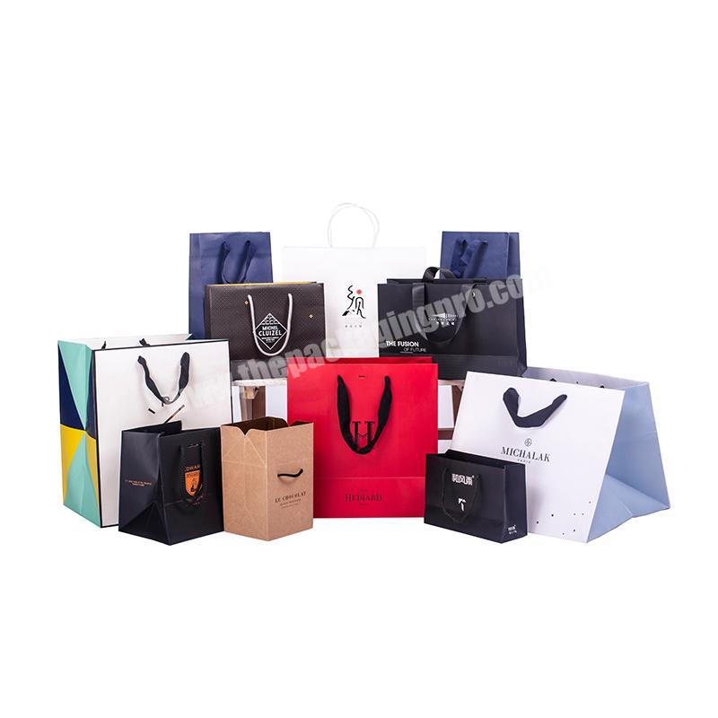 2020 Custom Printed Shopping Paper Bags For Shoes With Your Own Logo