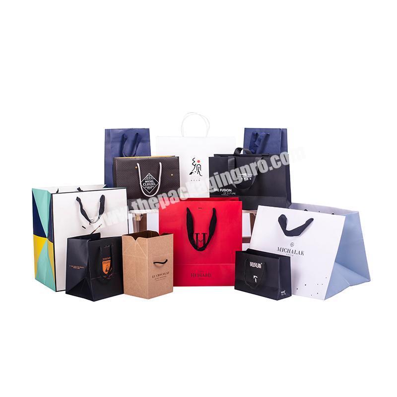 2020 Custom Printed Shopping Paper Bags For Shoes With Your Own Logo
