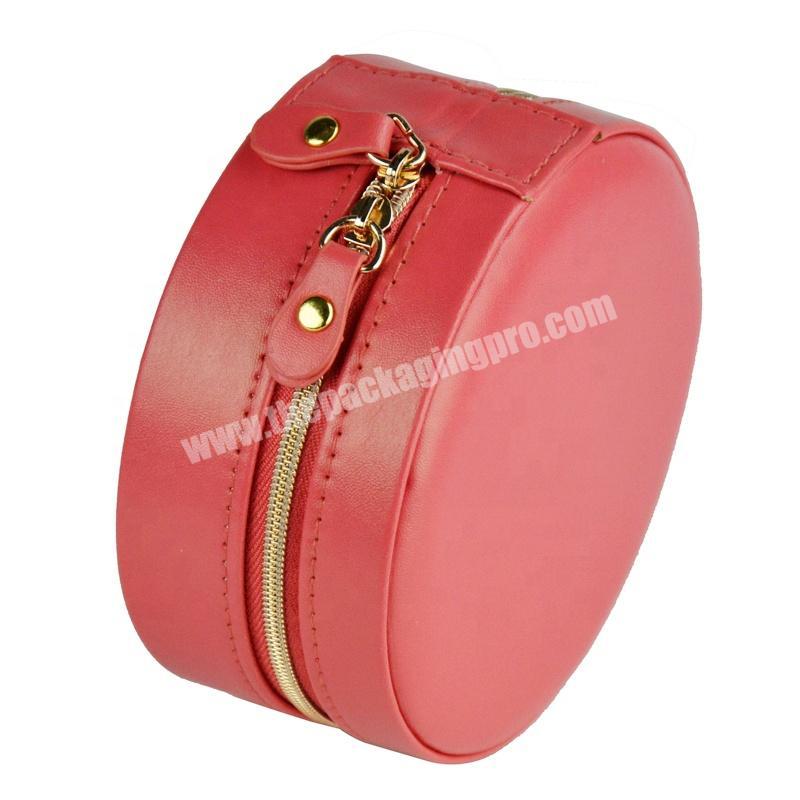 2020 Manufacturer produces travel portable earrings jewelry gift boxes design delicate leather jewelry storage box