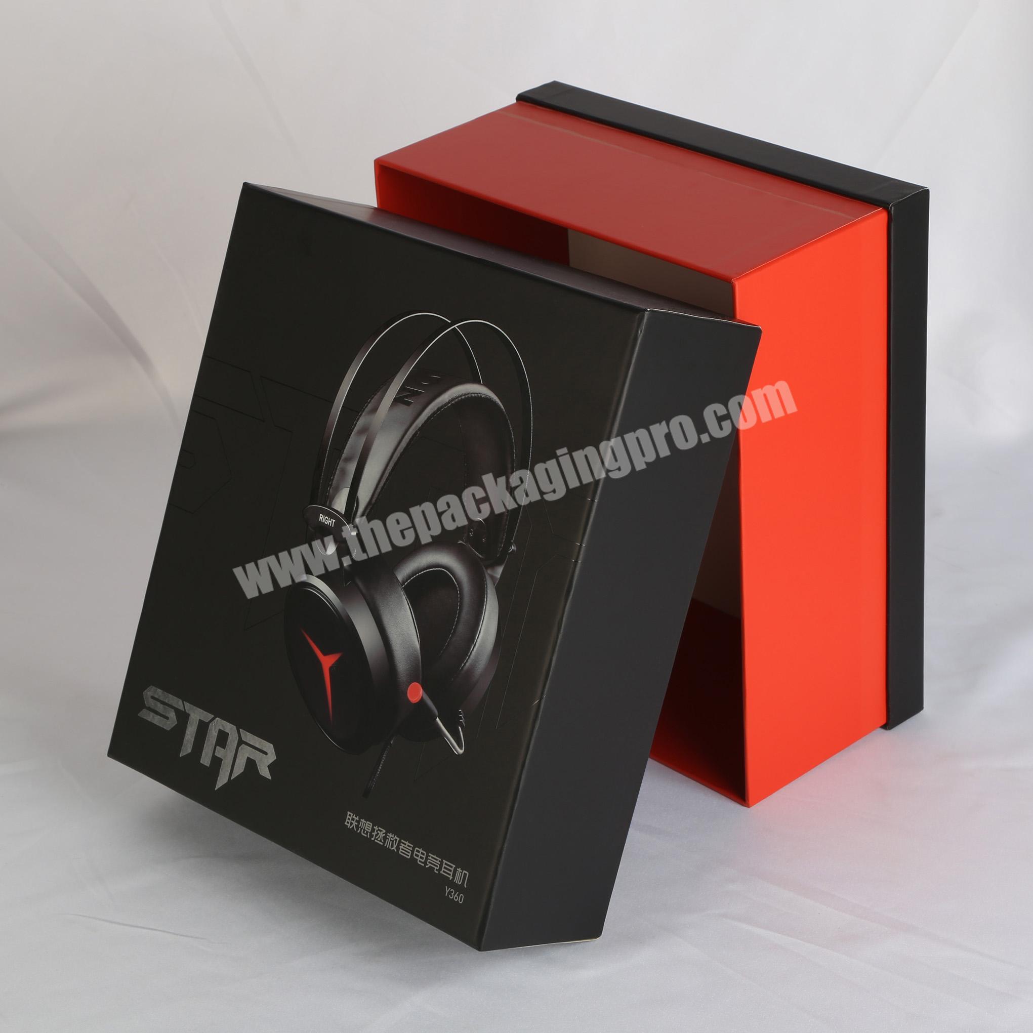 2020 Style  customized luxury Logo, new attractive earphone package gift box  Black and red gift box