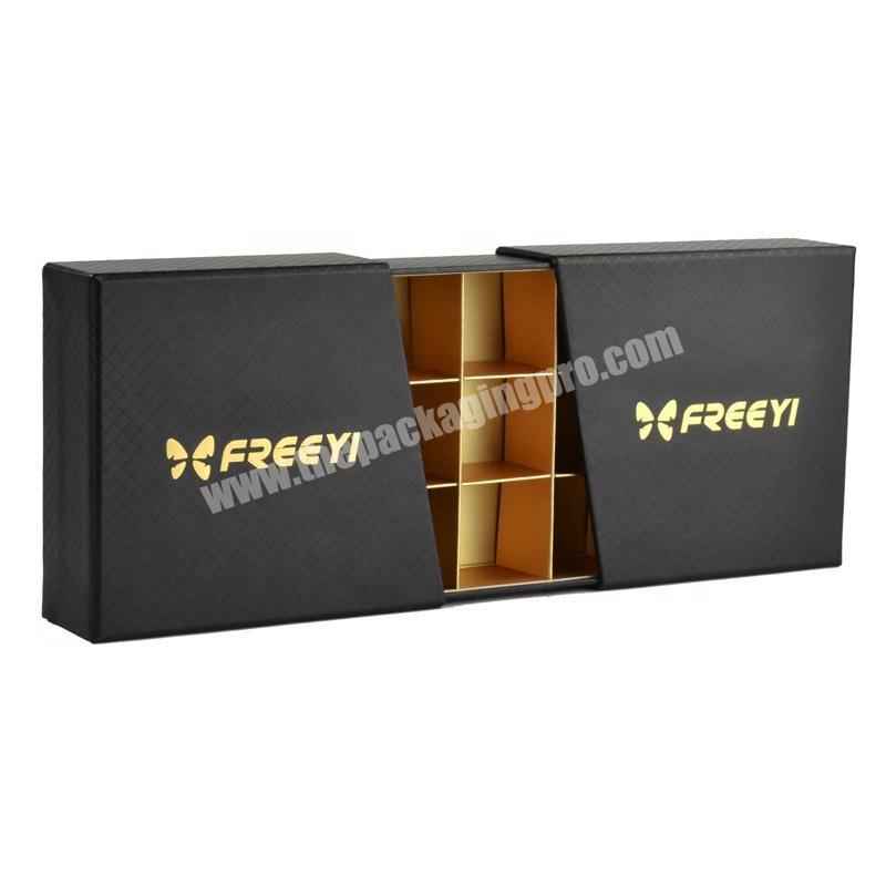 2020 attractive chocolate packaging gift box customized logo design 12 dividers fancy drawer chocolate box