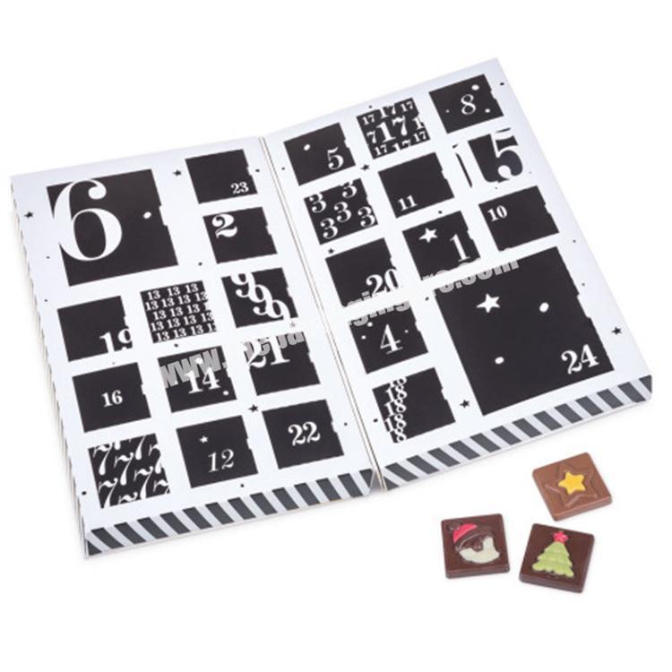 2020 customized white personalized holiday chocolate advent calendar
