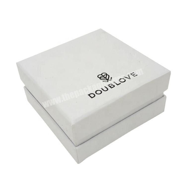 2020 customized white texture paper jewelry gift box packing