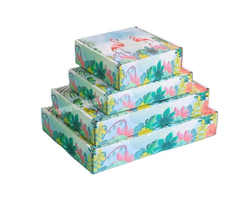 Best Seller Fashion Flamingo Corrugated Cardboard Packaging Gift Box Apparel Box Shipping Carton Mailer Box