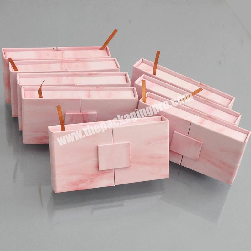 Wholesale Paper Lash Box Customized Paper Eyelash Packaging Pink Eyelash Packaging Box