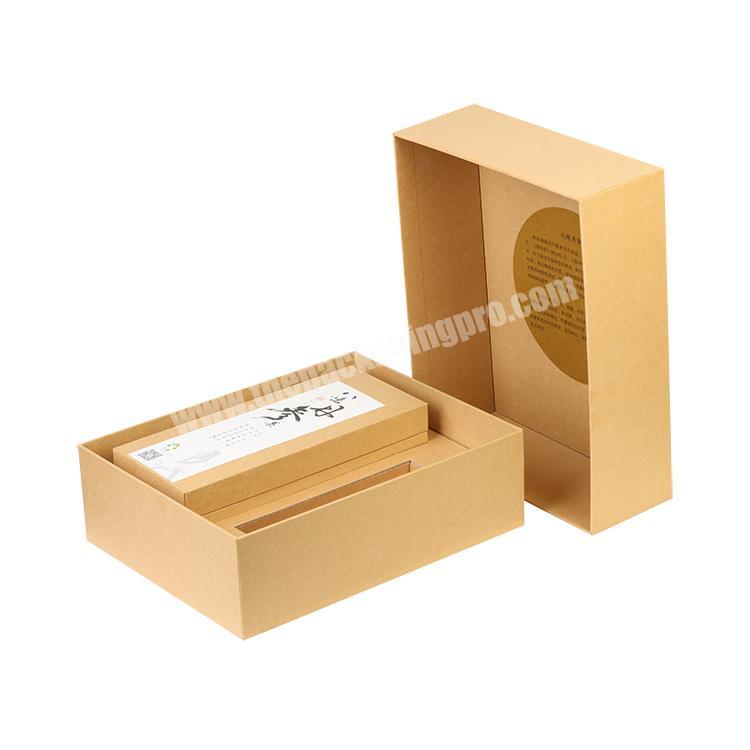 Hot Selling Cardboard Telescope Box Custom Printed Top Bottom Box  Brown Gift Boxes Set