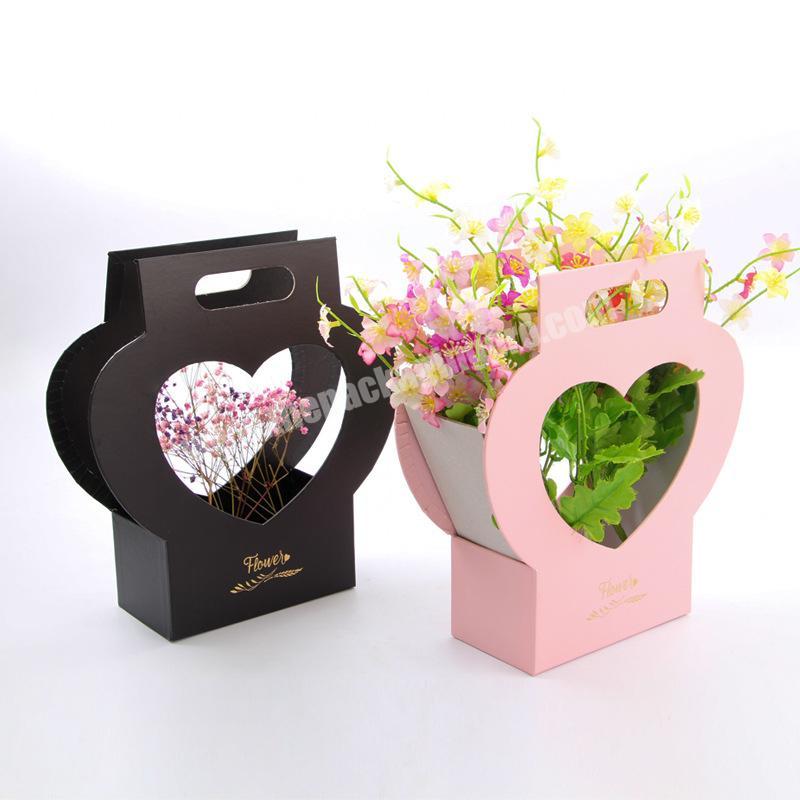 Trending Product Preserved Bouquet Basket Boxes Flower Craft Cases Hot Sales Foldable Paper Packaging Box