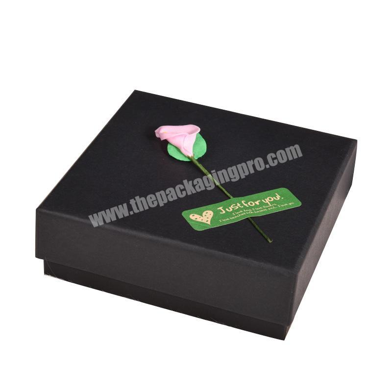 new solid color applique gift box necklace jewelry paper box creative boxes for jewelry custom wholesale