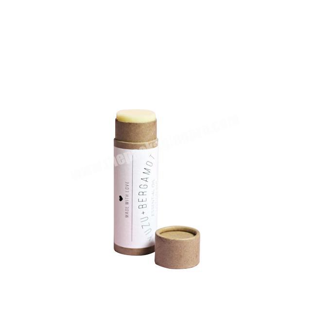 2022 Eco Friendly Cosmetic Containers Cardboard Paper Tube Packaging Kraft Lipstick Deodorant Sunscreen Push Up Container