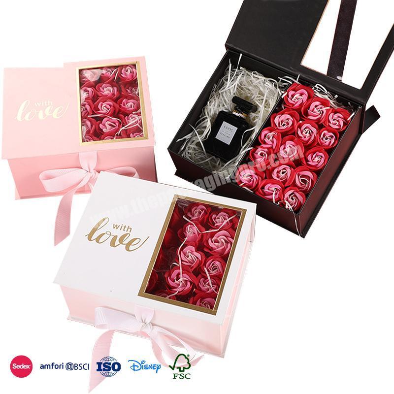 2022 Hot Selling  Necklace Rose Soap Flower Gift Box For Perfect Birthday Day Valentines Day Mother's Day Gifts box