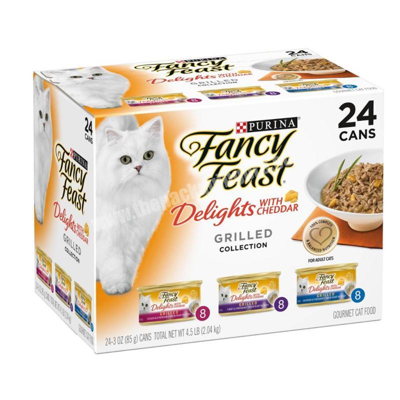 2022 Luxury cat food packaging box printing custom