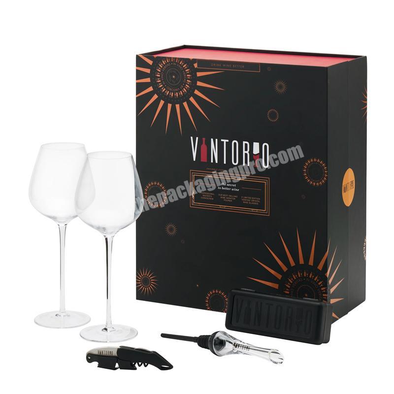 2022 Luxury wine glass gift box packaging printing custom