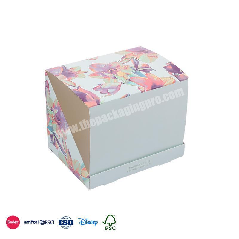 2022 New Food Grade Flip-top strap design with fresh floral pattern embellishment body wash display boxes