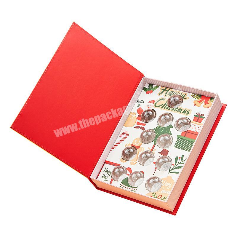 2022 New Year's 12 chocolate packaging box creative book-style gift box with inner tray
