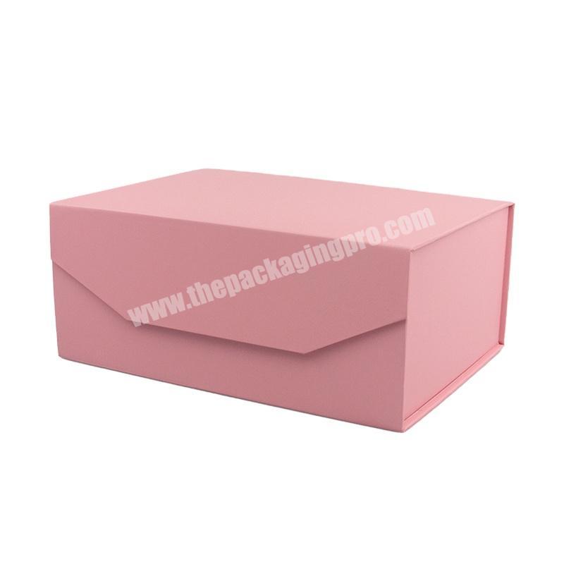 2022 Wholesale high-end custom luxury pink large foldable reinforced cardboard gift wrapping box for massager