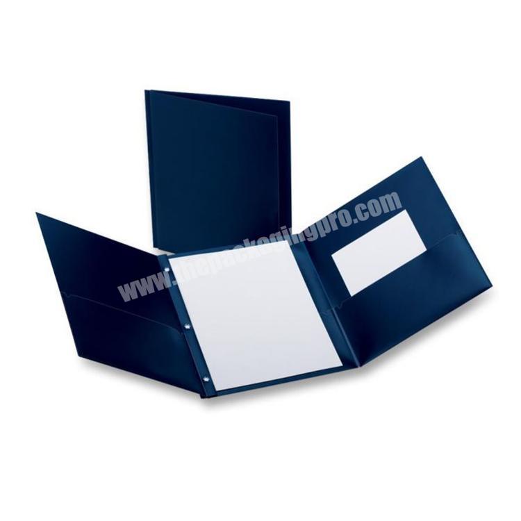 2022 new tri fold presentation folder  booklets pockets cover printing standard size A4 custom paper folder