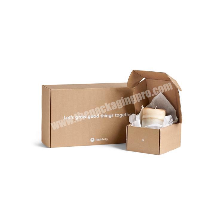 30x25x10cm laptop corrugated cardboard mailing boxes sustainable candle delivery mailing box