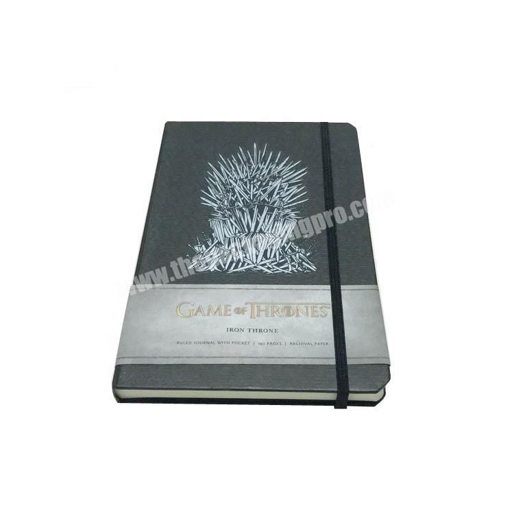 A5 Planner Hardcover Notebook PU Leather Custom Agenda Book Black Journal