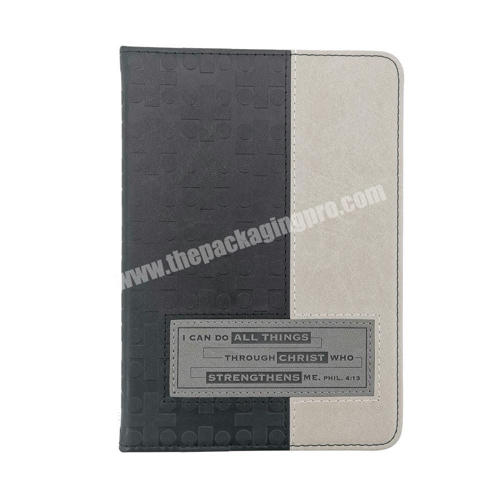 Academic A5 Printed Logo Customized PU Leather Diary 2020 Daily Monthly Planner Journal Hardcover Notebook