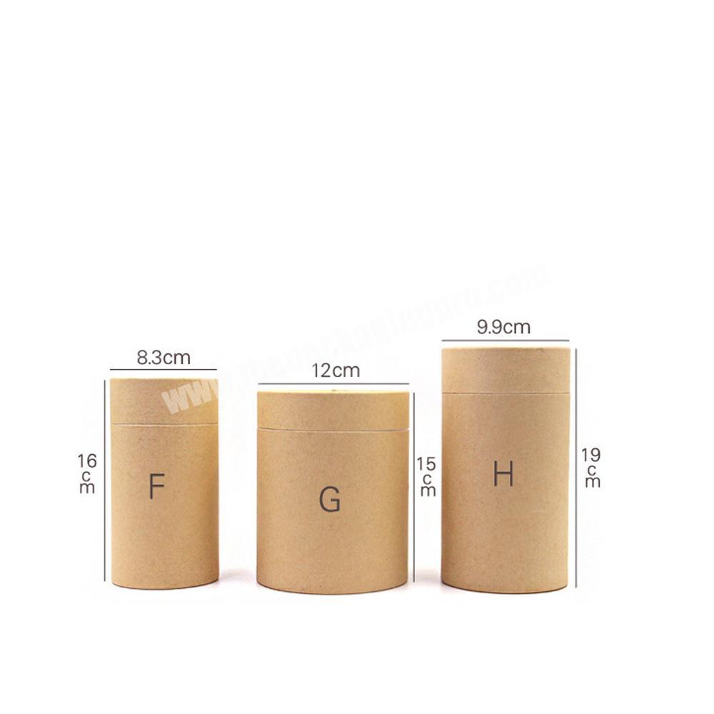 Accept customized brown kraft paper tube packaging for t shirt  candle  cosmetic