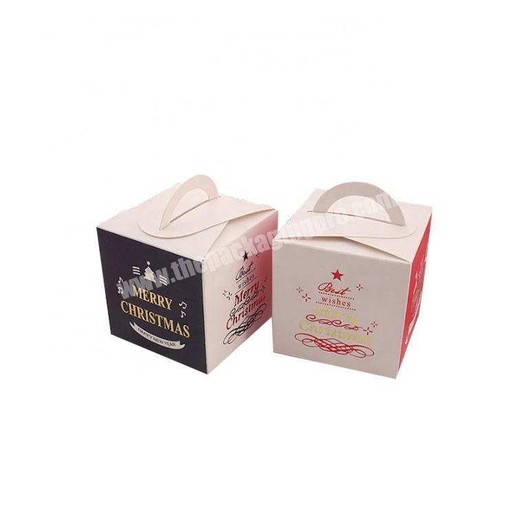 Baking Packaging High-quality Wholesale Cardboard Box Handheld Christmas Cake Box