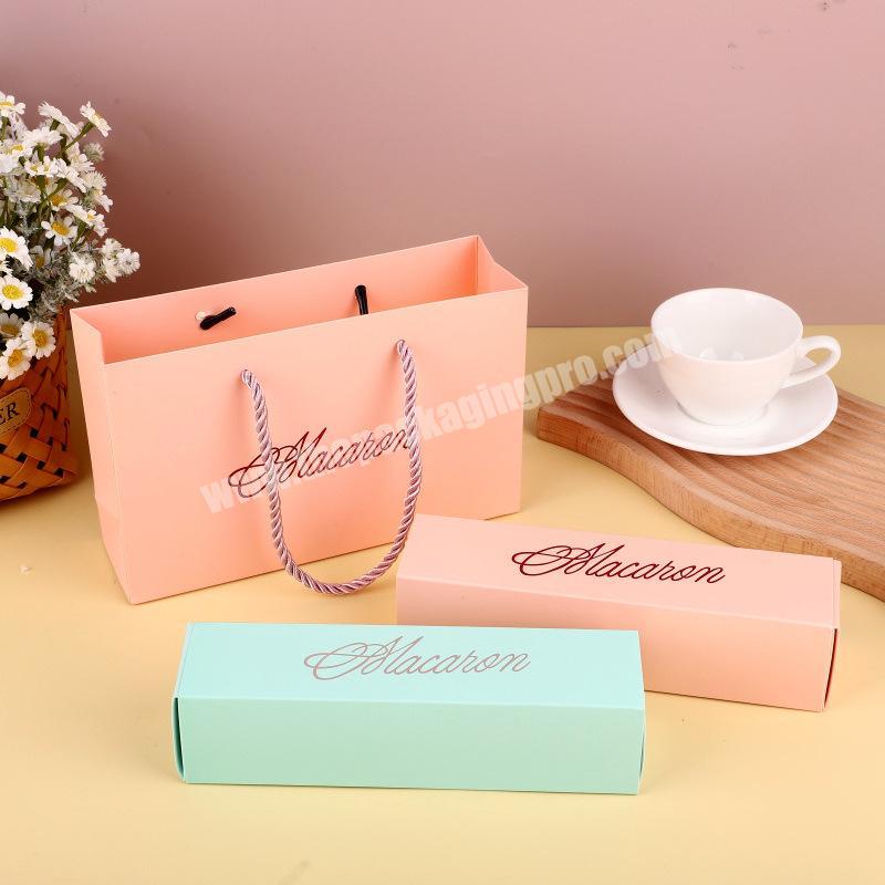 Baking Packaging Macaron Box  with Paper Bag Available in Stock