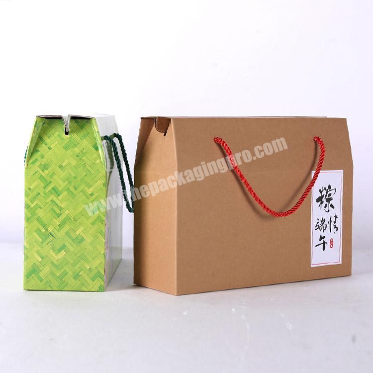Banana Nut Fruit Strawberry Carton Box corrugated cardboard Packaging Paper Suitcase Gift Box with Rope Handle