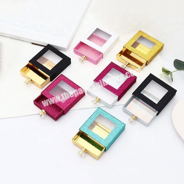 Beautiful appearance handmade craft paper eyelashes box packaging luxury drawer eyelash vendor customized boxes
