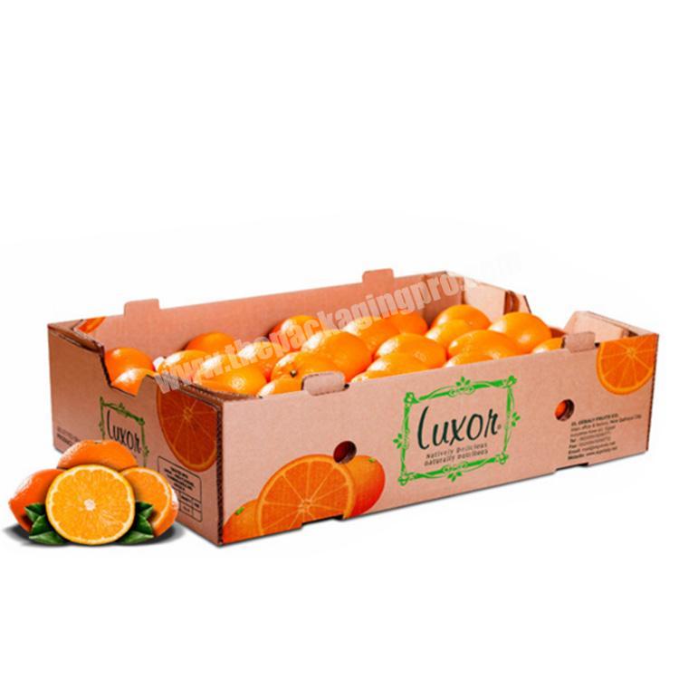 Beautiful colorful printing corrugated cardboard fruit packaging shipping tray