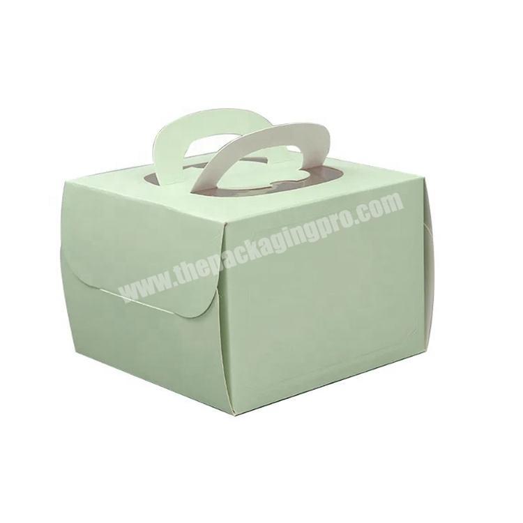 Beautiful design custom printed  paper cake box packaging with clear window