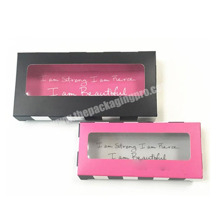 Beautiful see through packaging box recycled gift packaging box