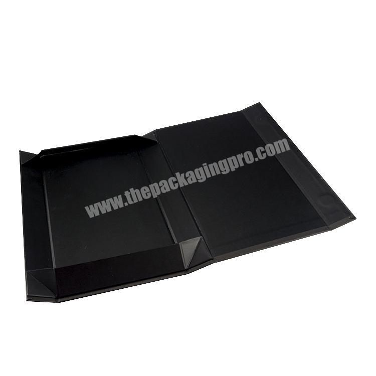 Bespoke black cardboard magnetic closure folding box magnetic gift box custom magnetic gift box
