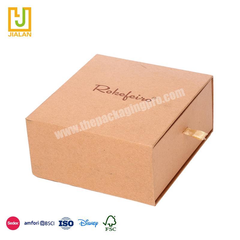Best Quality And Low Price yellow drawer with small pull gold foil stamping cardboard perfume packaging box