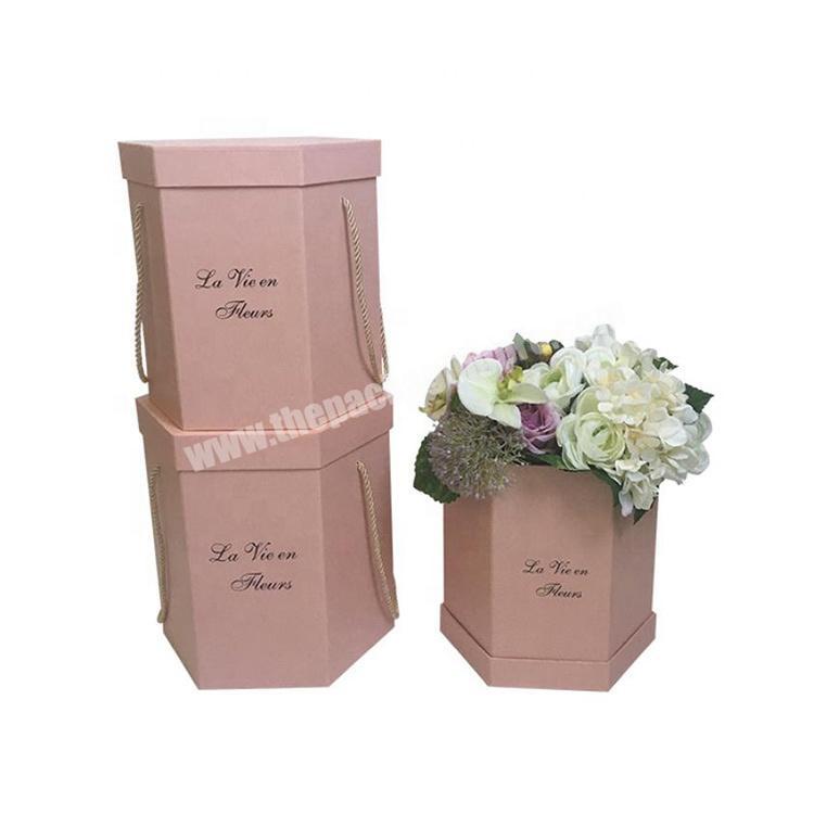 Best Selling Hexagon Shaped Flower Box For Flower Packaging or Display