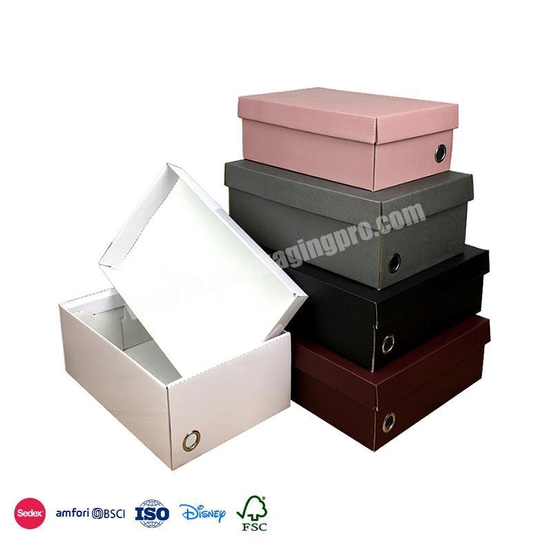 Best Selling Items Custom Color Regular Size with Breathable Moisture Hole shoe boxes with custom logo