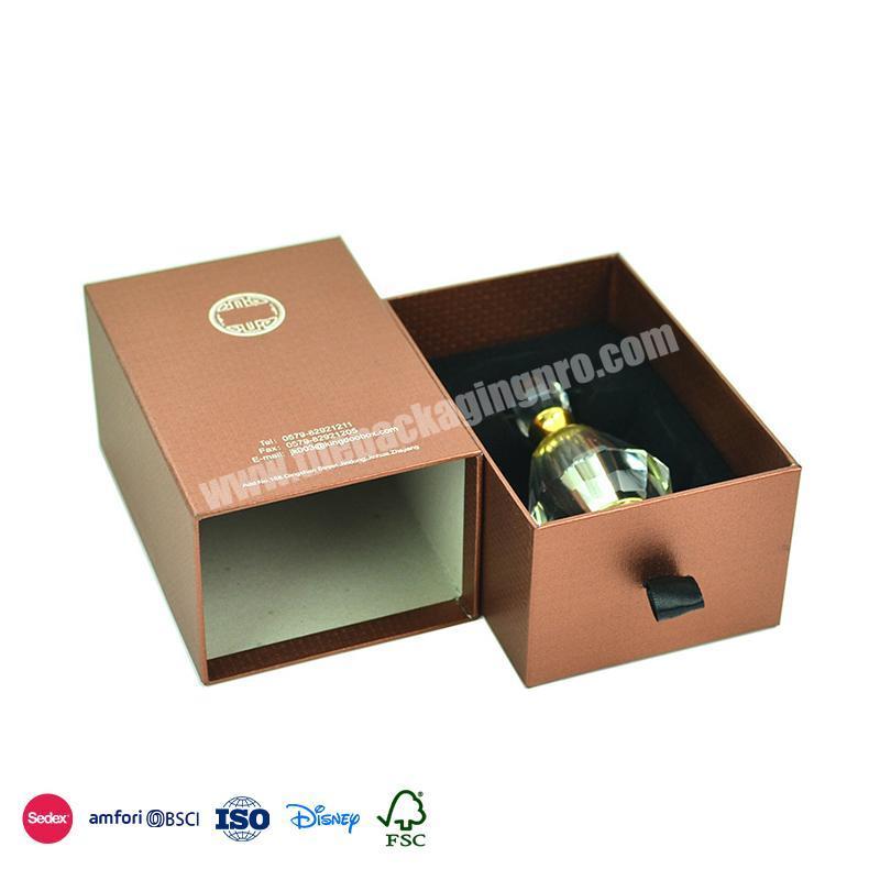 Best Selling Items Custom High quality thickened hard material drawer type luxury perfume bottle with box
