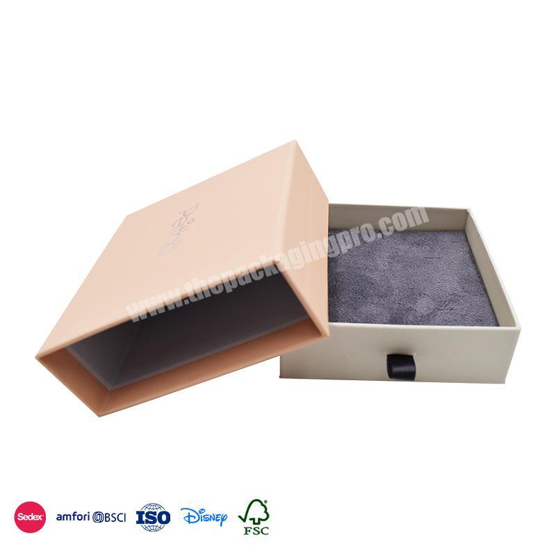 Best Selling Items Custom Suede soft material thickened high-quality texture drawer box jewelry packaging