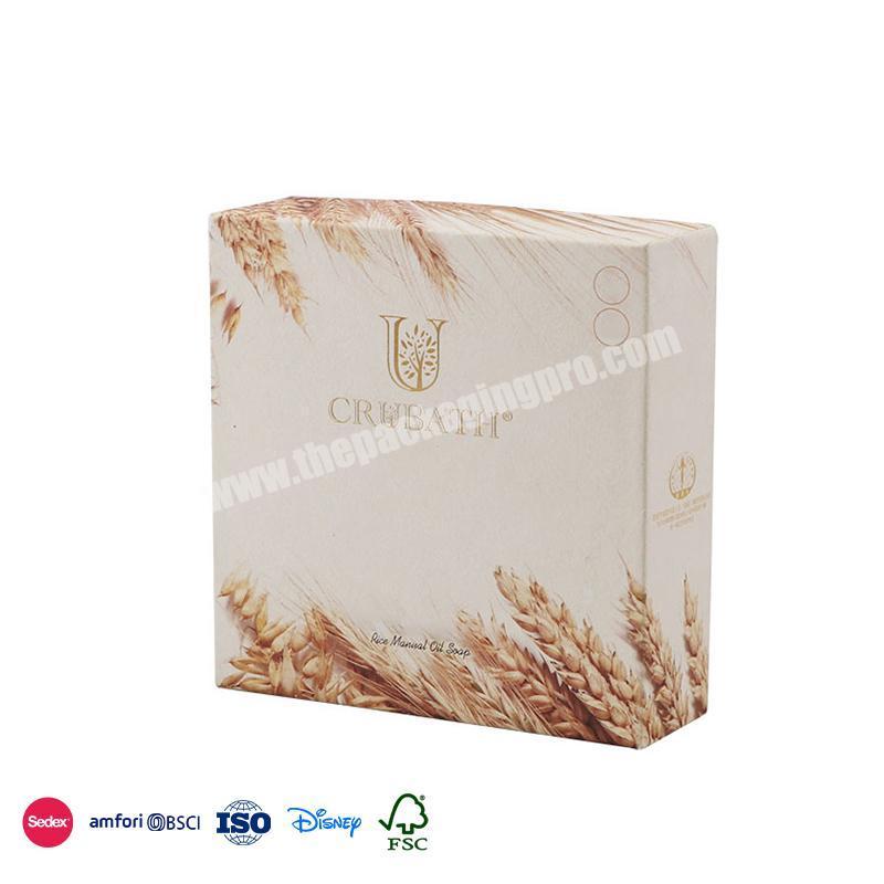 Best Selling Items High-end luxury waterproof material with wheat ear pattern soap flower bouquet box