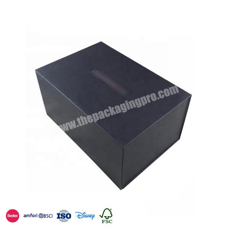 Best Selling Quality Black and pink simple design can be customized personalized logo folding book box
