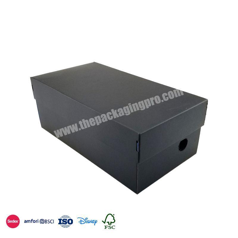 Best Selling Quality Blue black solid color noble and elegant design womens shoe boxes with custom logo
