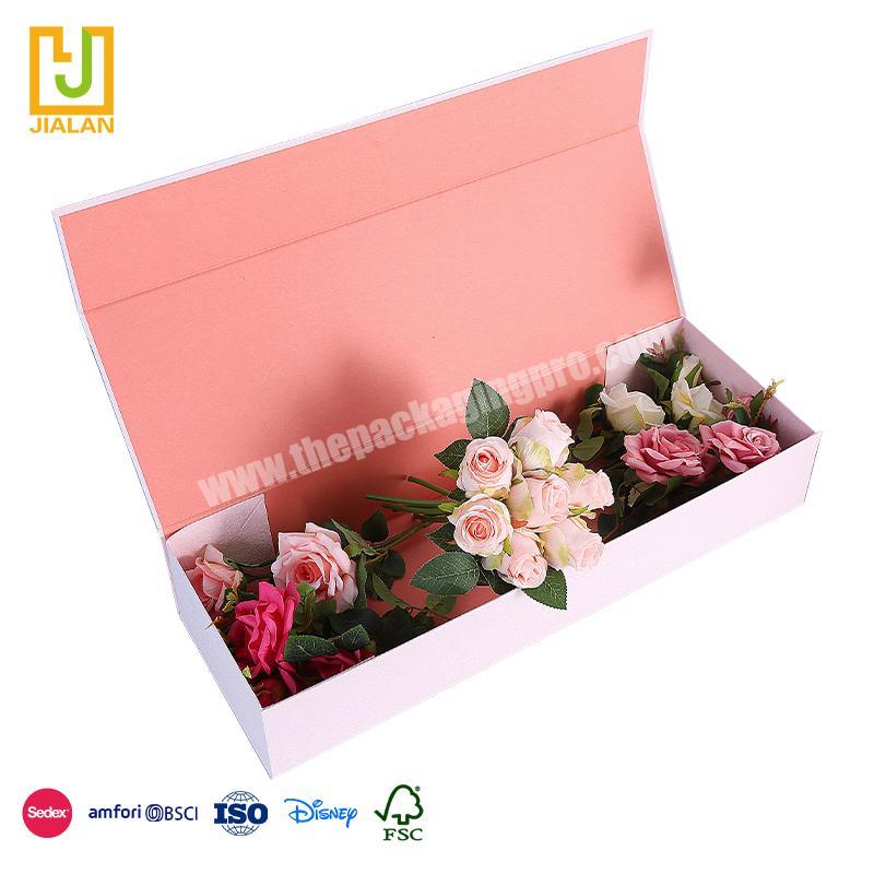 Best Selling Quality Double heart romantic color design folding paper packaging storage box for flower
