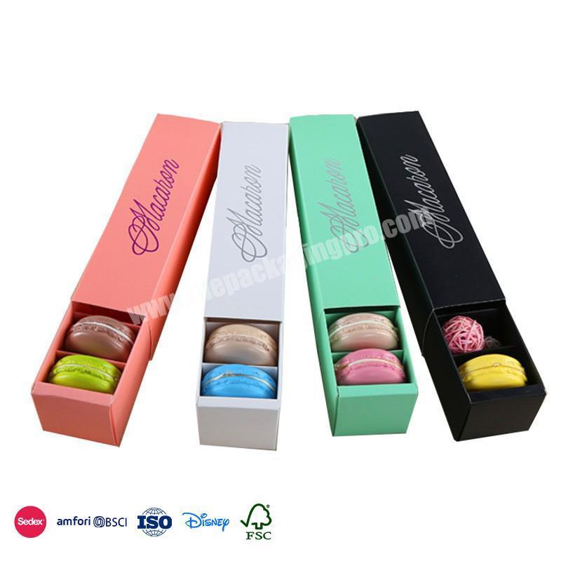 Best Selling Quality existing Bright Colors Drawer With Mezzanine Design With Lettering Logo macaron gift box
