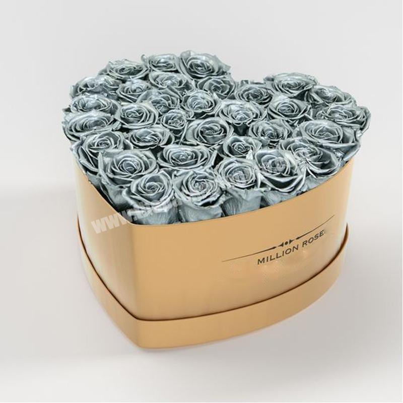 Best welcome fashion clear delicate appearance box packaging flower white ivory velvet suede flower box heart flower box