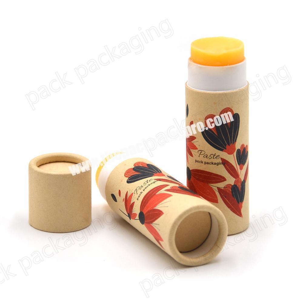 100% Biodegradable Kraft Paper Cardboard Lip Balm Tube Cosmetic Push Up Tubes manufacturer