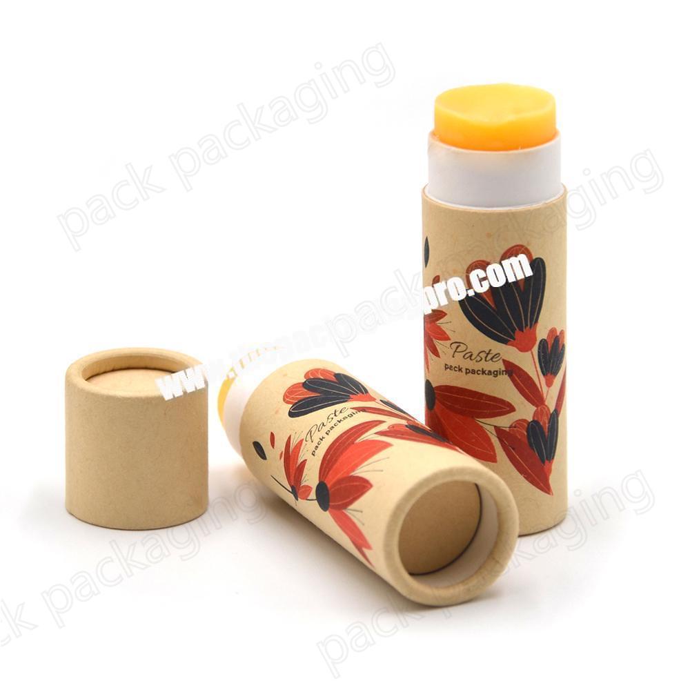 eco friendly cardboard round twist deodorant  lip balm container tube