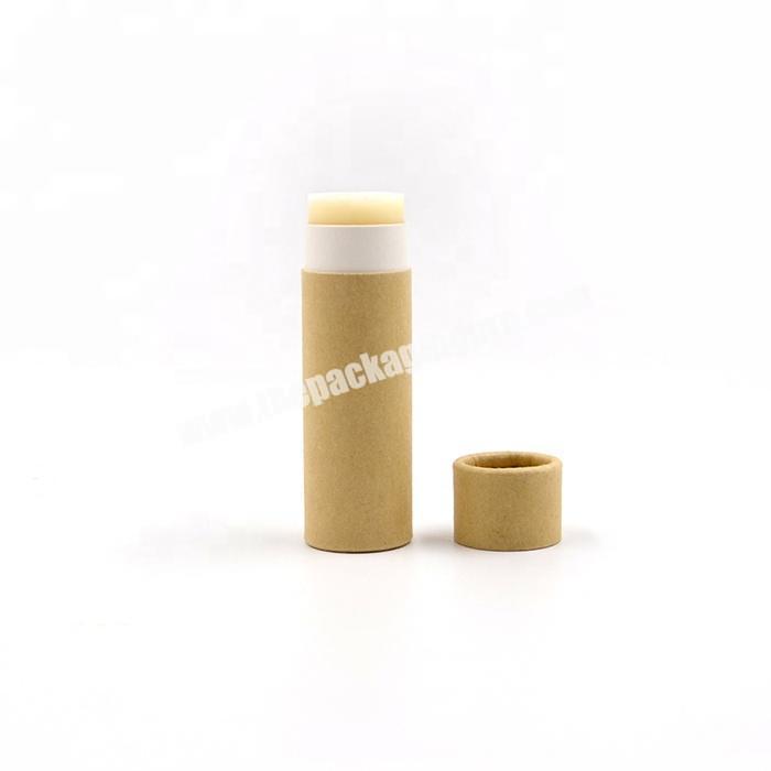 Biodegradable Cardboard Deodorant Stick Containers Packaging White Black Brown Push Up Paper Tubes