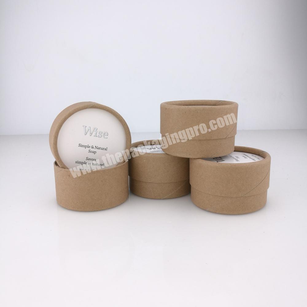 Biodegradable Containers Kraft Paper for Soap Packaging Customized OEM Brand Custom Color Cylinder 100pcs Accept CN;HEB