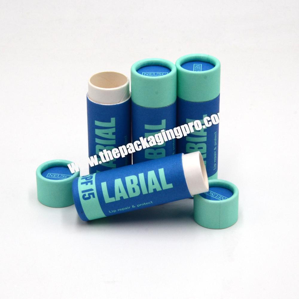 High quality Eco Recycled Custom Printing Popular Kraft Cardboard push up paper tubes for deodorantlip balm