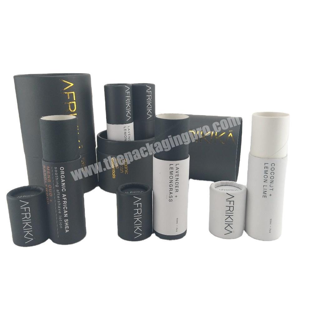 Biodegradable cardboard paper tube for lip balm with round shape paper tube packaging